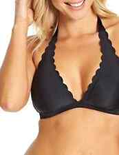 Zoggs Scallop Halter Top Size 10 Bikini Crop Swimwear RRP £40