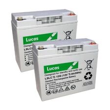 2 x Mobility LSLC18-12  12V 18Ah Mobility Scooter Batteries VAT Free Listing