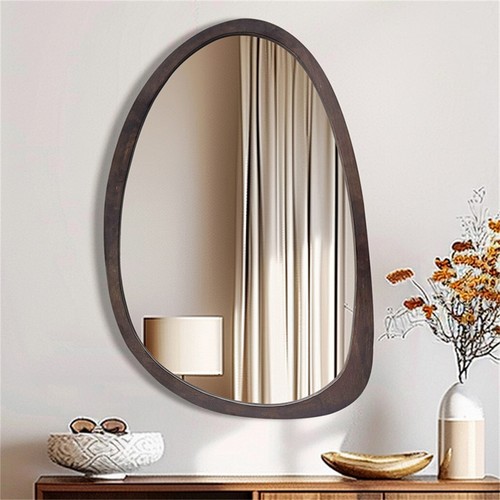 Large wood asymmetrical - wood, mirror