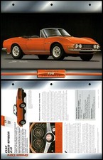 Fiat Dino Spider 2.0 - 1966 - Sports - Atlas Dream Cars Fact File Card