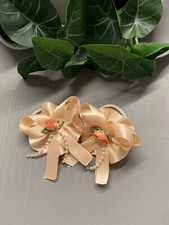 2 Romany/Spanish Hair Bobbles with A Peach bow