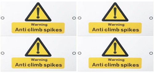 Warning anti climb spikes - warning,