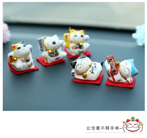 Five sets ceramics maneki - five, neko