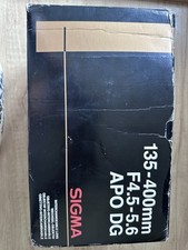 Sigma 135-400mm F4.5-5.6 APO DG Lens, cap, case, strap and box