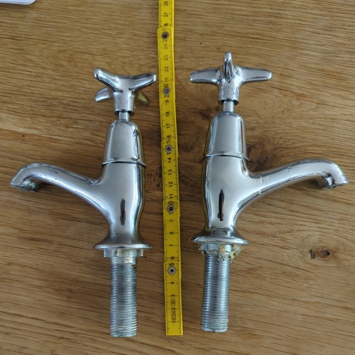 Vintage antique chrome taps - antique,