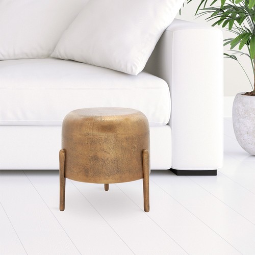 Brass finish three legged side - brass,
