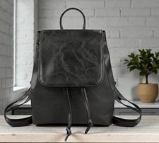 Black faux leather mini