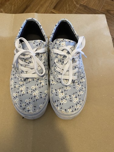 Vans light blue flower print - flower,