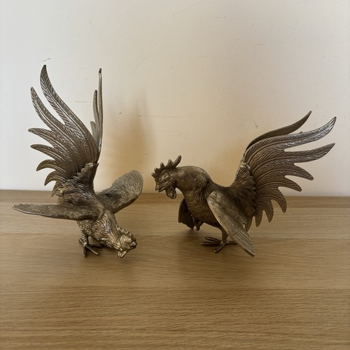Vintage metal fighting - vintage, rooster