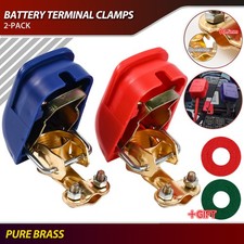 2Pcs Quick Release Battery Terminals Clamps Car Caravan Boat Low Profile 12V