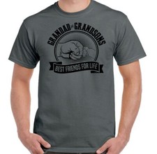 Grandad & Grandsons T-Shirt Best Friends For Life Mens Funny Father's Day Gift