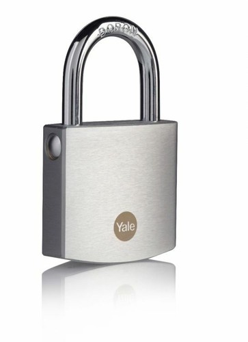 Yale brass padlock chrome - yale,