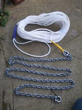 150 Ft Of 10 mm anchor rope and 5 Metres of 8mm chain kit Chain And Warp