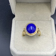 14ct gold and lapis - and,