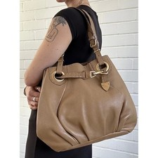 Fendi Leather Hobo Bag - Tan