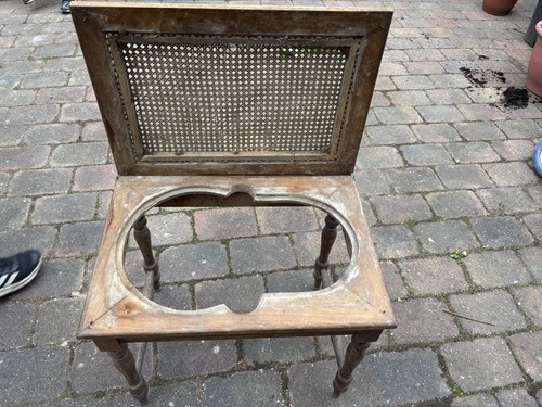 Antique french wooden bidet - antique,
