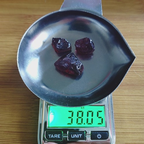 Natural garnet rough - natural, –