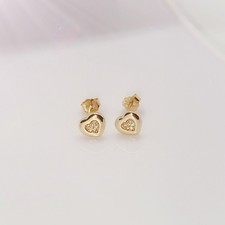 Heart Shaped Stud Earrings 925