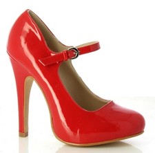 NEW WOMENS MARY JANE STRAP