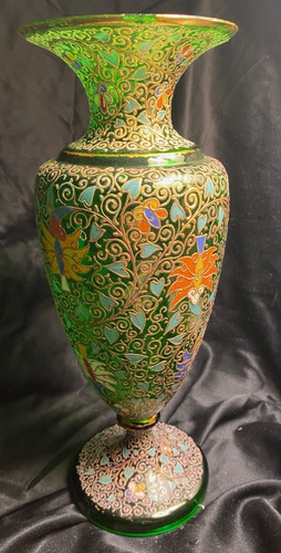 Moser hand painted green - moser,