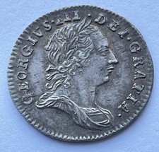 1762 George III Silver Maundy Threepence Coin