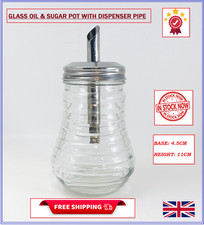 GLASS SUGAR POT WITH DISPENSER