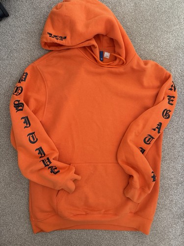 Orange mens hoodie - orange,