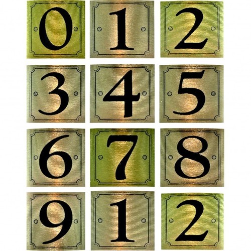 Gold numbers easy peel stick - gold,