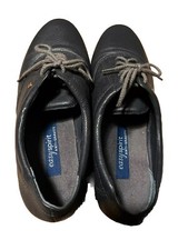 Easy Spirit Womens Anti-Gravity Motion Size 8 1/2 Gray Leather Lace Up Shoes