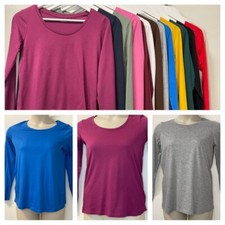 NEXT Ladies Long Sleeve Cotton Rich T Shirt Tops Various Colours Sizes 6-28