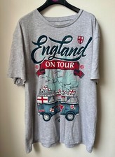 England On Tour Campervan T-shirt Mens Size XL Chest 46-48ins Stylish Casual