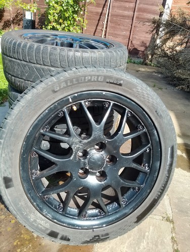 Bbs black wheels with tyres - black,