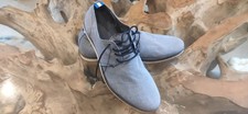 Ask The Missus Men's Canvas Derby Shoes Light Blue Size 8