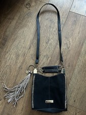 River Island Bag In Black With Gold Hardware Long Shoulder Strap And Handles