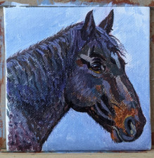 Horse dog painting custom - painting,