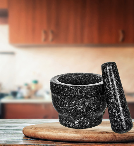 2pcs granite black pestle and - black,