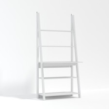 Tiva White Ladder Desk - Sleek