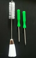  3pc Sewing Machine Service Kit Overlocker Cleaning Brush Screwdriver Read descr