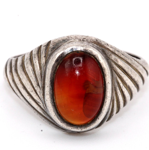Men ring vintage silver - vintage, faux