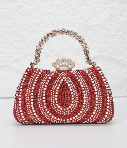 Crystal pearl evening clutch - crystal,