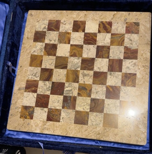 Vintage marble onyx chess set - marble,