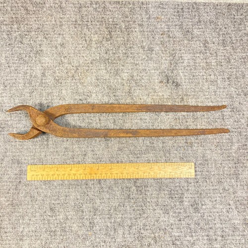 Vintage blacksmith tongs - vintage,
