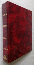 PRINZ MAROON LUXURY PADDED HI-CAPACITY 4-RING STAMP ALBUM, EXCELLENT