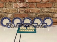 c.1946 Swinnertons Staffordshire Old Willow Small Cups And Saucer Sugar Bowl Set