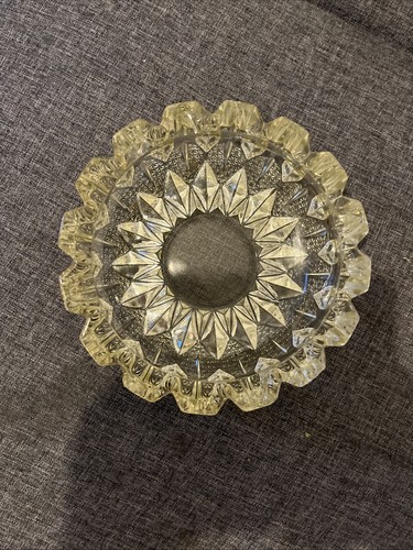 Vintage heavy cut glass - cut,
