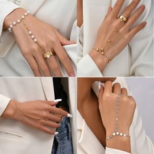 Chain Tassel Slave Chain Hand Harness Bangle Finger Ring Bracelet Linked Finger