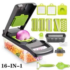 Kitchen Multifunctional Vegetable Chopper Slicer Shredder Grater With Basket