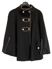 Black Cape Military Steampunk Pirate Dandy Cape Size 8-10