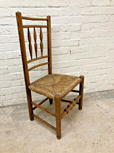 Antique victorian beech rush - &,