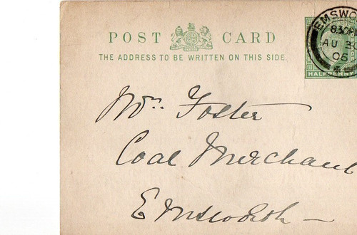 Antique lettercard foster - to,